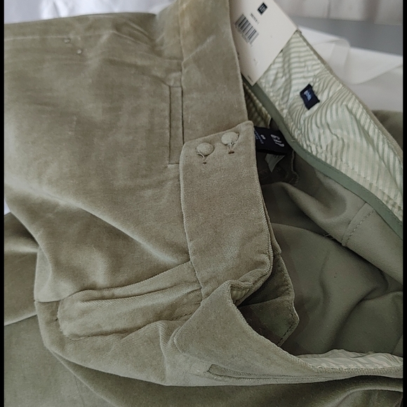 Gap stretch lime mdrn fit flare faux velvet pant 6 - Picture 10 of 10